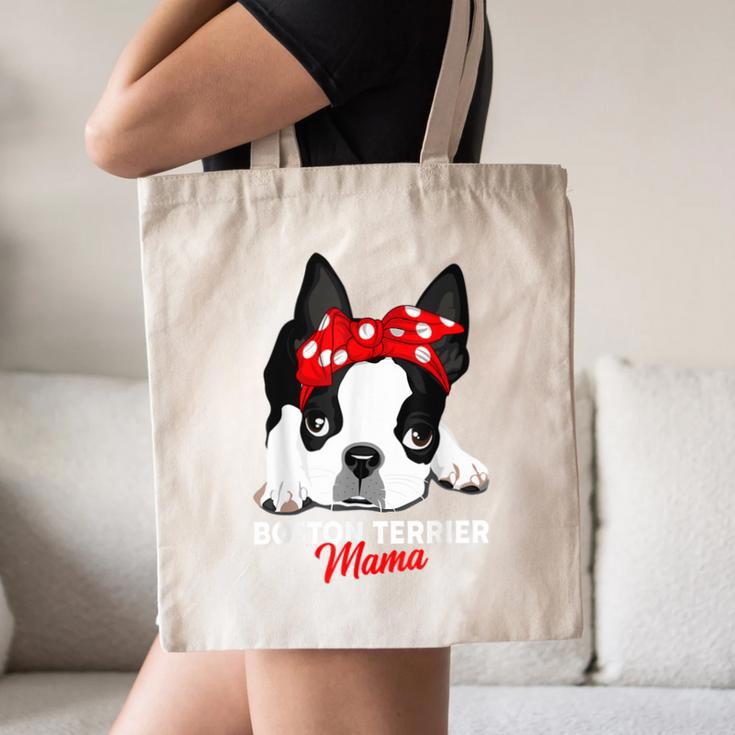 Boston Terrier Mum Dog Woman Idea Canvas Tote Bag, novelty gifts, funny gifts