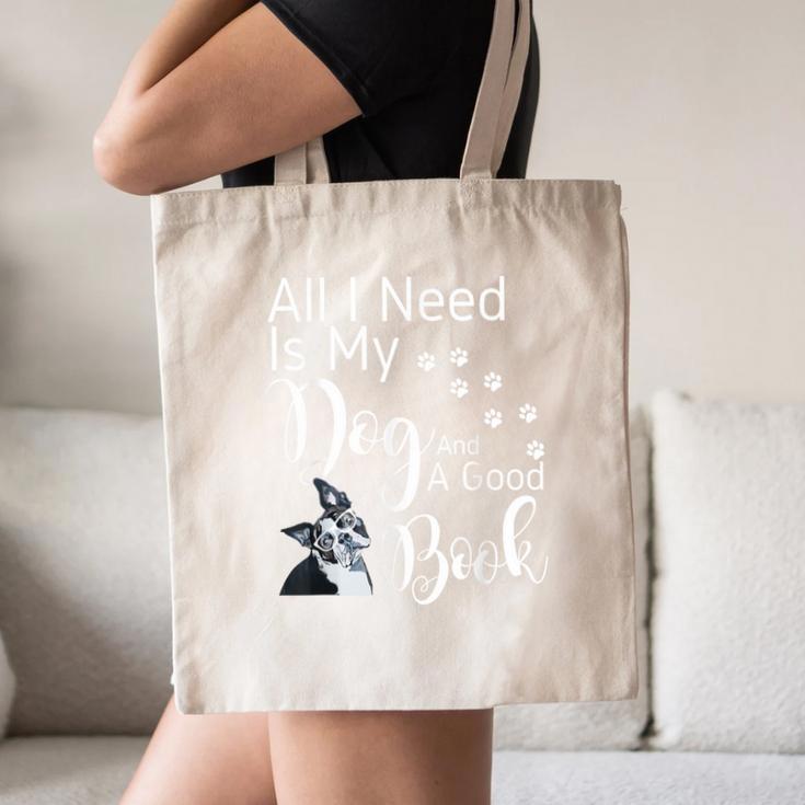 Boston Terrier Reading Books Love My Dog Men Women Kids T-Shirt Canvas Tote Bag, novelty gifts, funny gifts