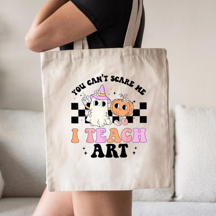 You Can't Scare Me I Teach Art Retro Teacher Ghost Halloween Canvas Tote Bag, novelty gifts, funny gifts You Can't Scare Me I Teach Art Retro Teacher Ghost Halloween Canvas Tote Bag, novelty gifts, funny gifts