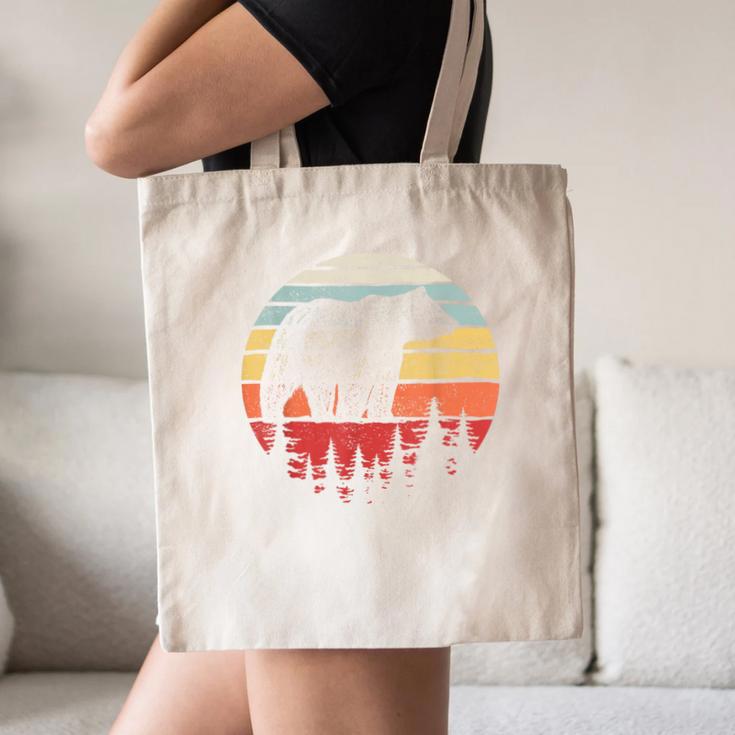 Catch Some Rays Vintage Retro Grizzly Bear Canvas Tote Bag, novelty gifts, funny gifts