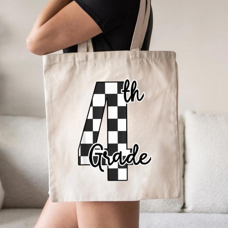 Checkered Fourth Grade Back To School Teachers Students Canvas Tote Bag, novelty gifts, funny gifts Checkered Fourth Grade Back To School Teachers Students Canvas Tote Bag, novelty gifts, funny gifts