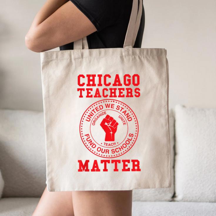 Chicago Teachers Matter Support Union Education Red For Ed Canvas Tote Bag, novelty gifts, funny gifts