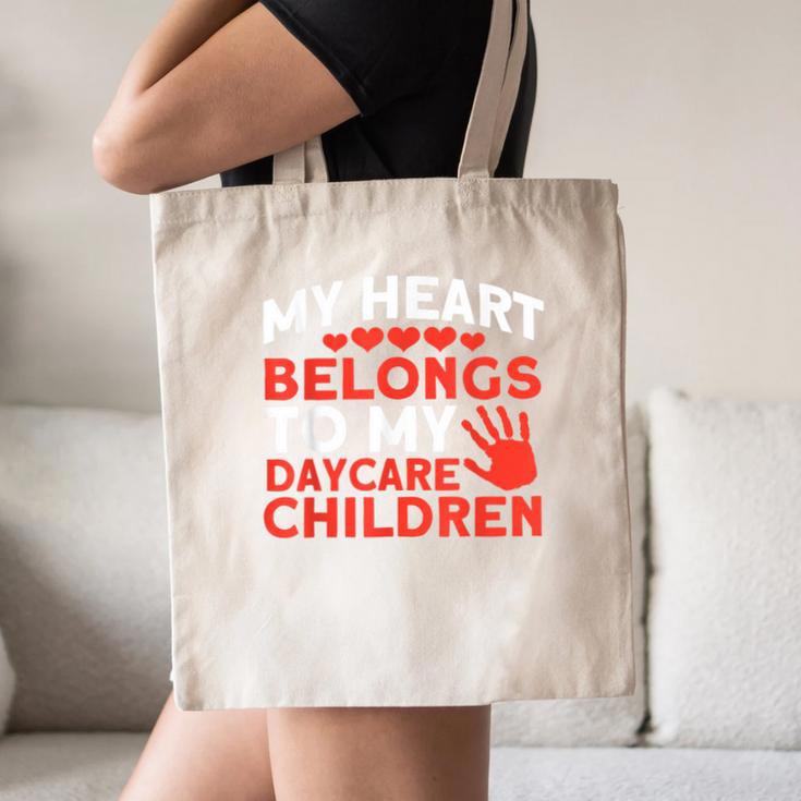 Childcare My Heart Belongs To Children Daycare Teacher Men Women Canvas Tote Bag, novelty gifts, funny gifts