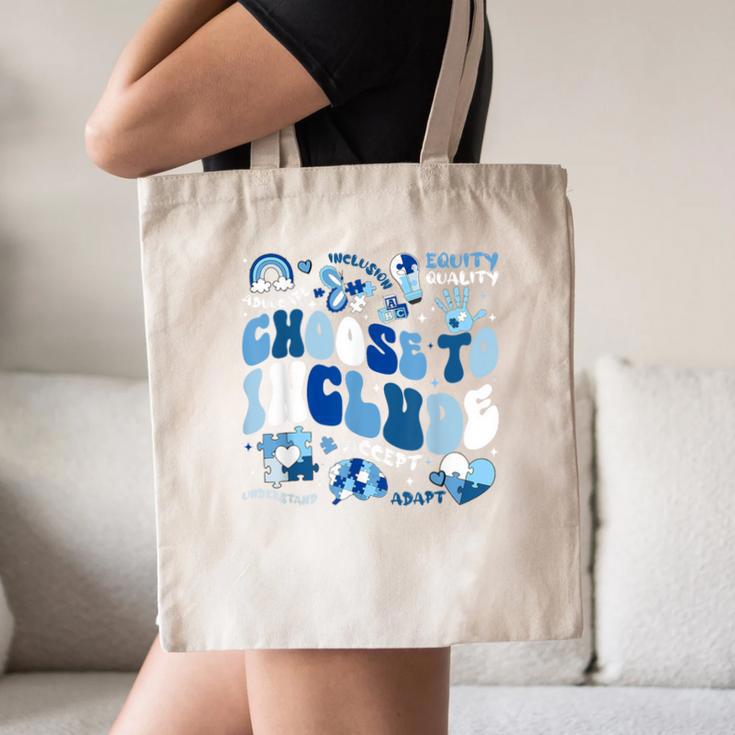Choose To Include Inclusion Matters Autism Awareness Teacher Canvas Tote Bag, novelty gifts, funny gifts