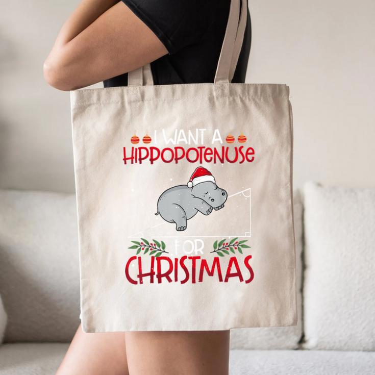 Christmas Math Teacher Hypotenuse Math Hippotenuse Men Women Canvas Tote Bag, novelty gifts, funny gifts