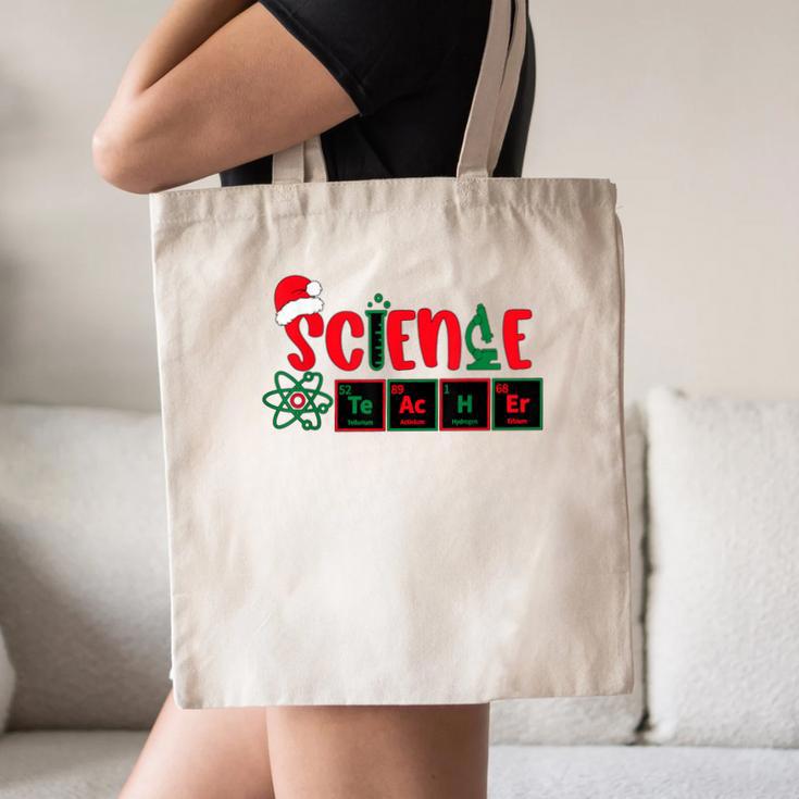 Christmas Science Teacher Santa Educator Chemical Elements Canvas Tote Bag, novelty gifts, funny gifts Christmas Science Teacher Santa Educator Chemical Elements Canvas Tote Bag, novelty gifts, funny gifts