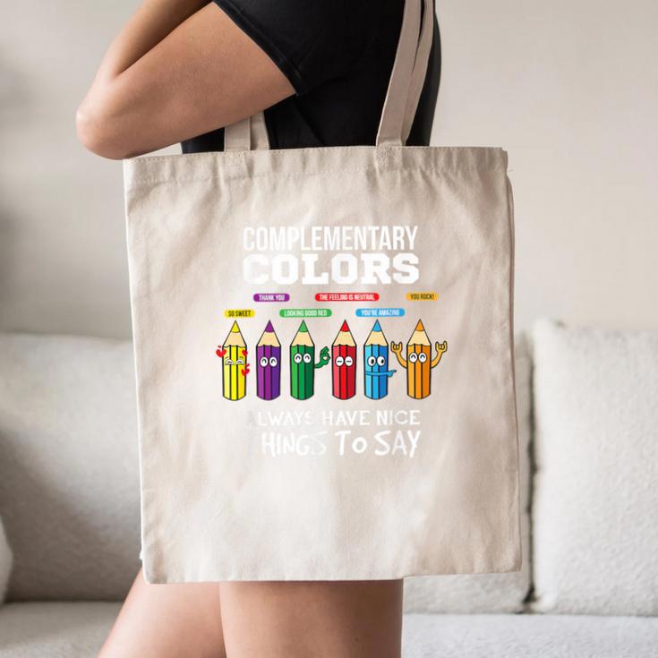 Complementary Colors Pun Artist Art Teacher T-Shirt Canvas Tote Bag, novelty gifts, funny gifts Complementary Colors Pun Artist Art Teacher T-Shirt Canvas Tote Bag, novelty gifts, funny gifts