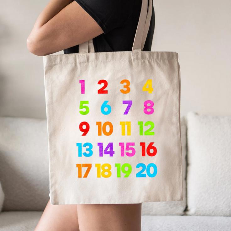 Counting 1-10 Learn To Count Number School Kids Teacher Canvas Tote Bag, novelty gifts, funny gifts