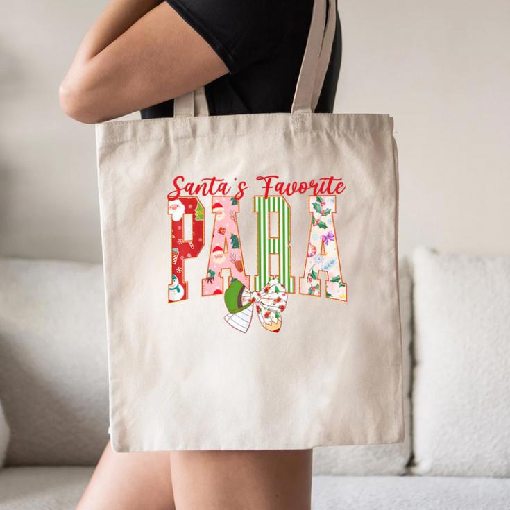 Cute Santas Favorite Para Christmas Paraprofessional Teacher Canvas Tote Bag, novelty gifts, funny gifts Cute Santas Favorite Para Christmas Paraprofessional Teacher Canvas Tote Bag, novelty gifts, funny gifts