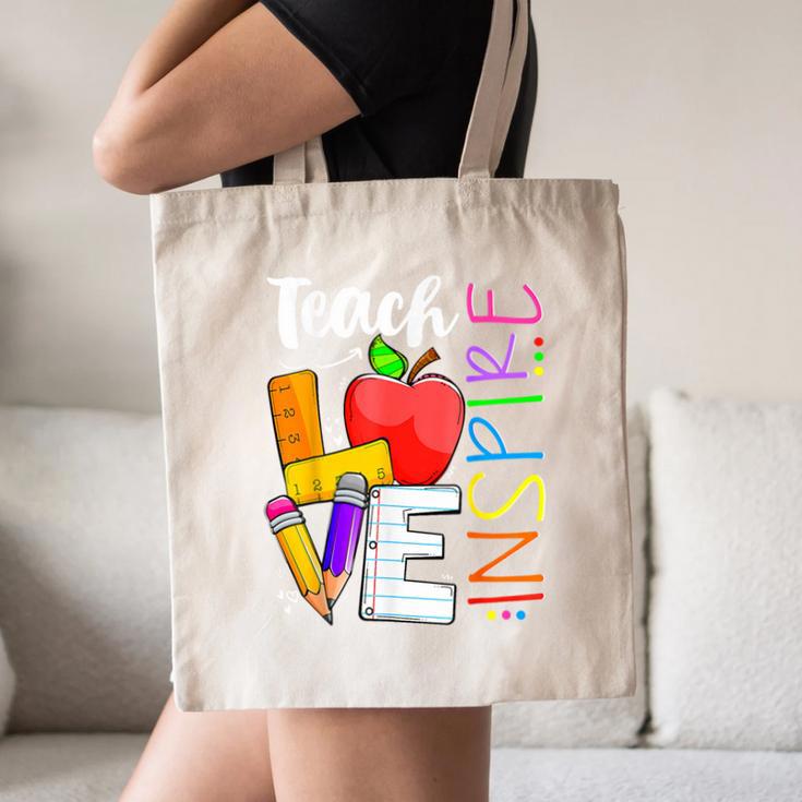 Cute Teach Love And Inspire Men Women Teacher Canvas Tote Bag, novelty gifts, funny gifts Cute Teach Love And Inspire Men Women Teacher Canvas Tote Bag, novelty gifts, funny gifts