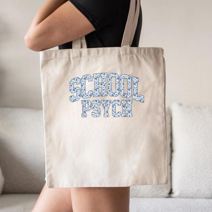 Cute Wildflower School Psych Teacher School Psychologist Canvas Tote Bag, novelty gifts, funny gifts Cute Wildflower School Psych Teacher School Psychologist Canvas Tote Bag, novelty gifts, funny gifts