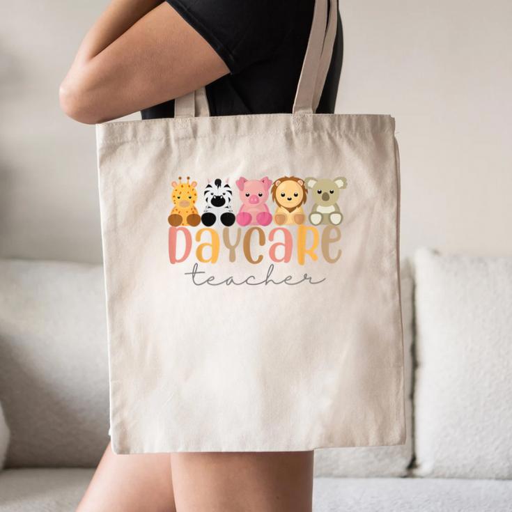 Daycare Teacher Animals Daycare Provider Back To School Canvas Tote Bag, novelty gifts, funny gifts Daycare Teacher Animals Daycare Provider Back To School Canvas Tote Bag, novelty gifts, funny gifts