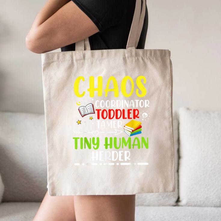 Daycare Teacher School Chaos Coordinator Toddler Tamer For Men Women Kids Canvas Tote Bag, novelty gifts, funny gifts Daycare Teacher School Chaos Coordinator Toddler Tamer For Men Women Kids Canvas Tote Bag, novelty gifts, funny gifts