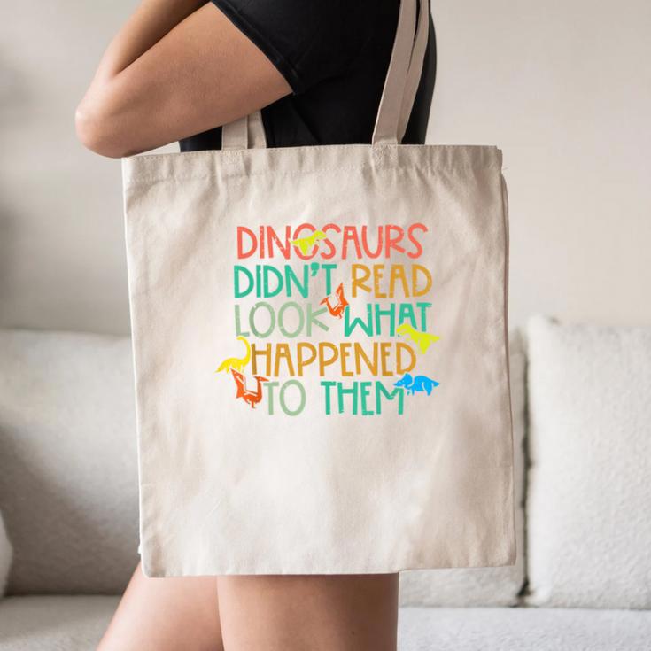 Dinosaurs Didnt Read Book Lover Boys Kids Teacher Canvas Tote Bag, novelty gifts, funny gifts Dinosaurs Didnt Read Book Lover Boys Kids Teacher Canvas Tote Bag, novelty gifts, funny gifts