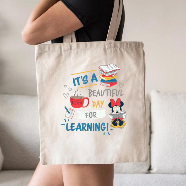 Disney Minnie Mouse Beautiful Day For Learning Teacher's Day Canvas Tote Bag, novelty gifts, funny gifts Disney Minnie Mouse Beautiful Day For Learning Teacher's Day Canvas Tote Bag, novelty gifts, funny gifts