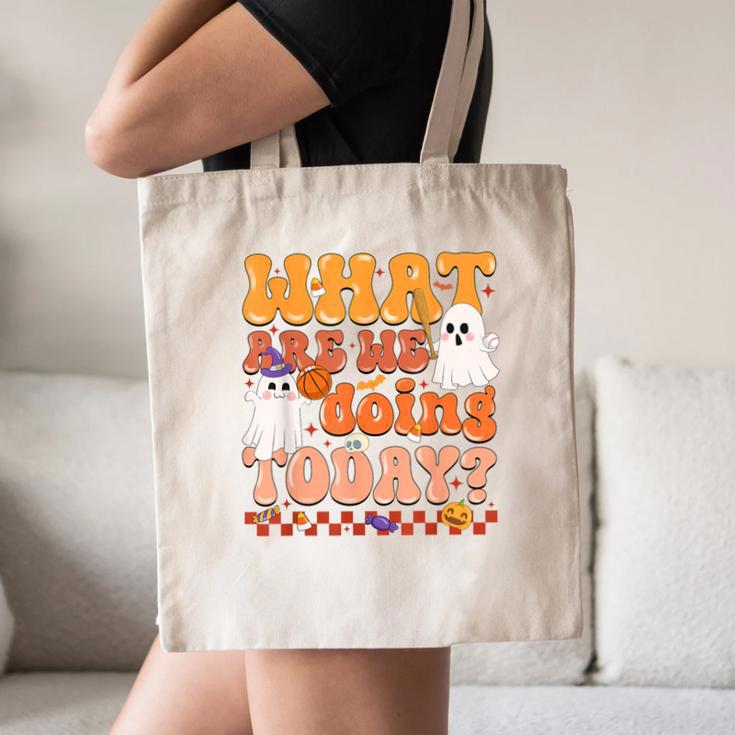 What Are We Doing Today Halloween PE Spooky Teacher Canvas Tote Bag, novelty gifts, funny gifts