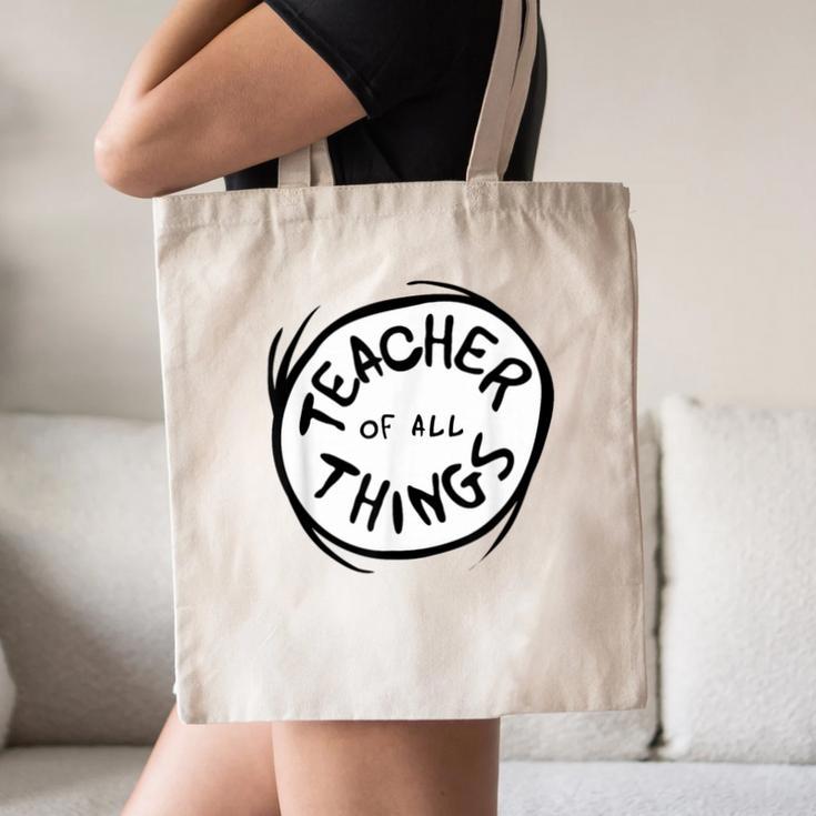 Dr Seuss Teacher Of All Things Red Emblem Canvas Tote Bag, novelty gifts, funny gifts Dr Seuss Teacher Of All Things Red Emblem Canvas Tote Bag, novelty gifts, funny gifts
