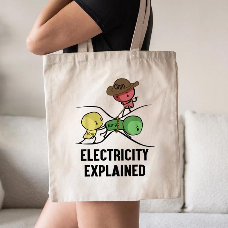 Electricity Explained Physics Nerd I Teacher School Canvas Tote Bag, novelty gifts, funny gifts Electricity Explained Physics Nerd I Teacher School Canvas Tote Bag, novelty gifts, funny gifts