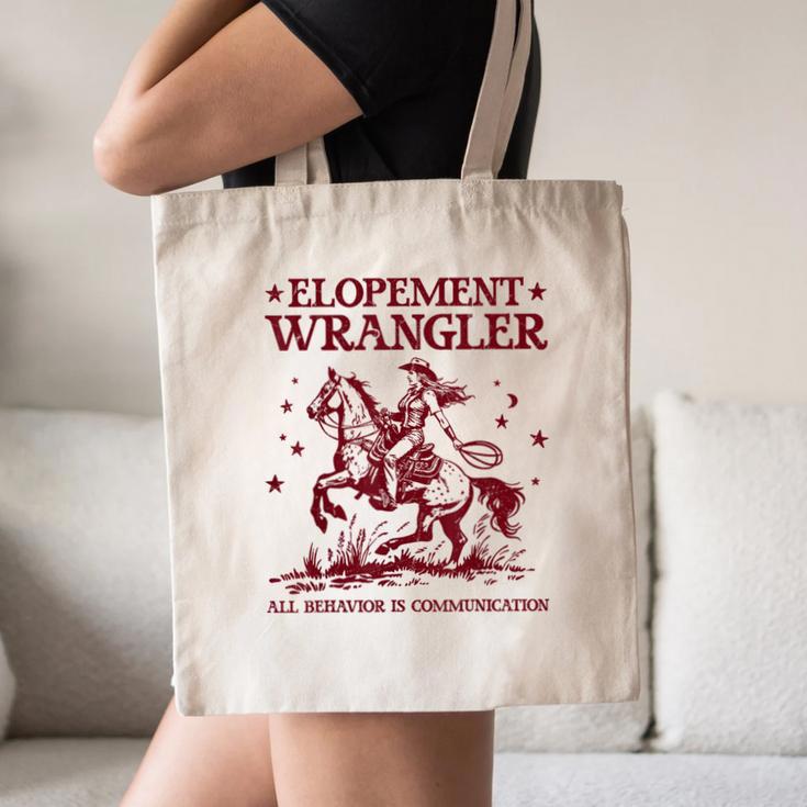Elopement Wrangler Teacher ABA Behavior Support Cowboy Canvas Tote Bag, novelty gifts, funny gifts