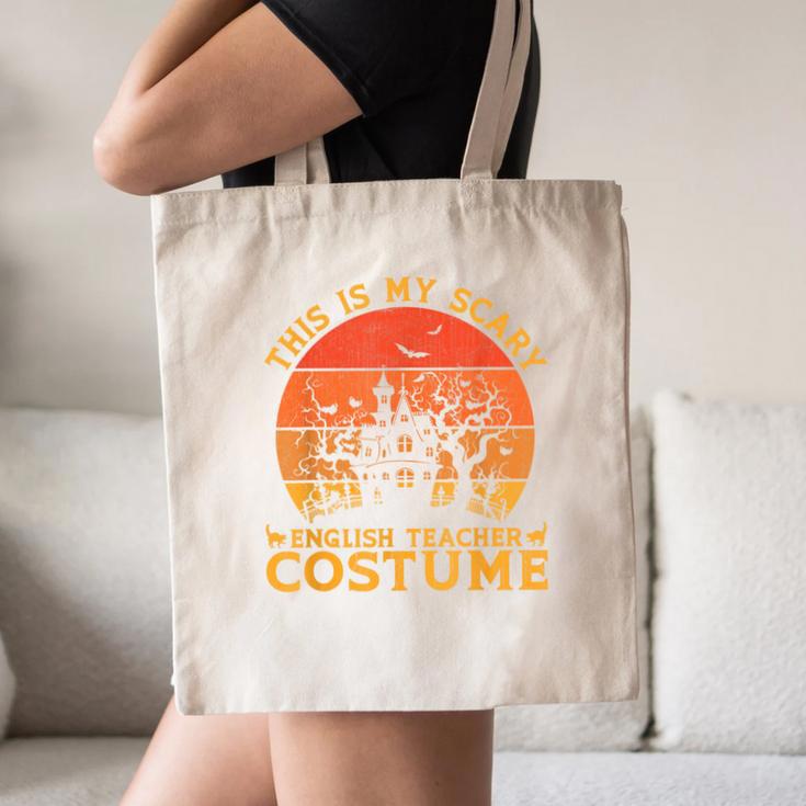 English Teacher Matching This Is My Scary Halloween Costume Canvas Tote Bag, novelty gifts, funny gifts English Teacher Matching This Is My Scary Halloween Costume Canvas Tote Bag, novelty gifts, funny gifts