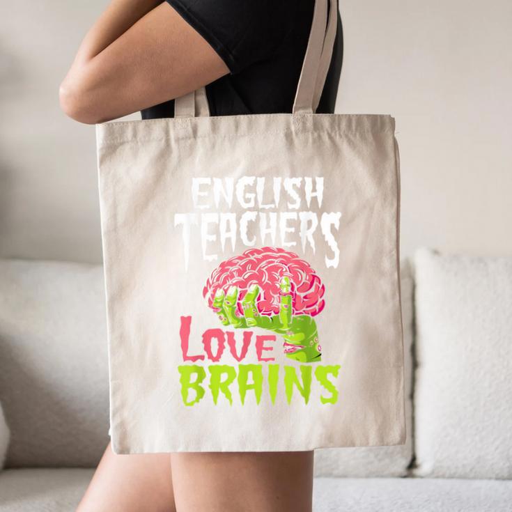 English Teachers Love Brains Zombie Teacher School Halloween Canvas Tote Bag, novelty gifts, funny gifts English Teachers Love Brains Zombie Teacher School Halloween Canvas Tote Bag, novelty gifts, funny gifts