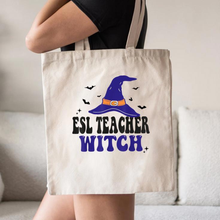 ESL Teacher Witch Halloween Matching Group Costume Canvas Tote Bag, novelty gifts, funny gifts ESL Teacher Witch Halloween Matching Group Costume Canvas Tote Bag, novelty gifts, funny gifts