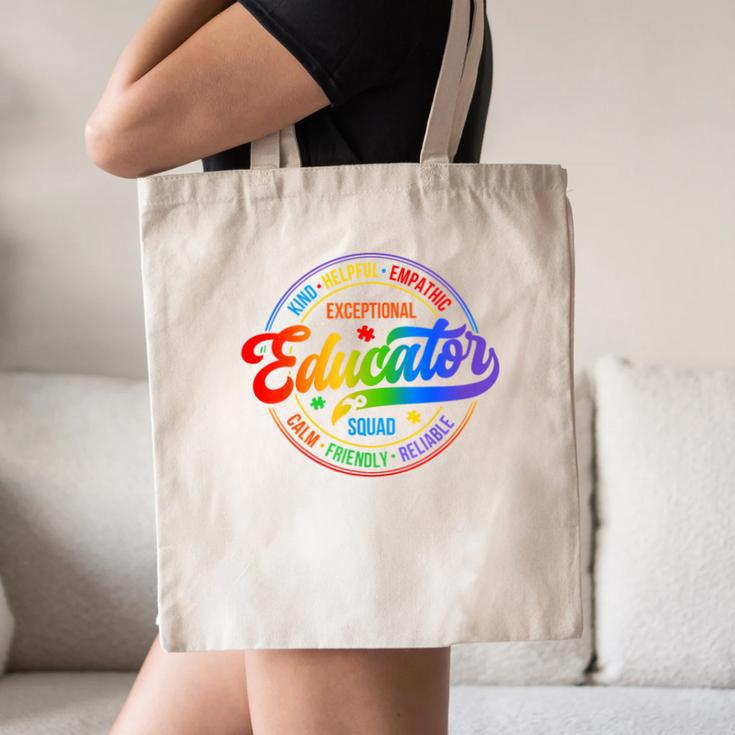 Exceptional Educator Squad Special Education Teacher Autism Canvas Tote Bag, novelty gifts, funny gifts Exceptional Educator Squad Special Education Teacher Autism Canvas Tote Bag, novelty gifts, funny gifts