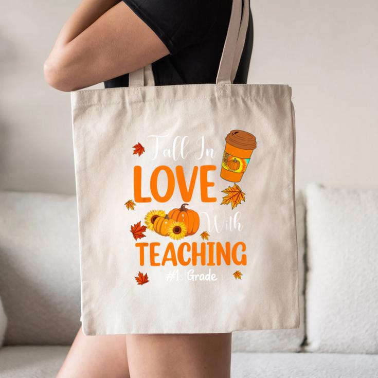 Fall In Love With Teaching 1st Grade Teacher Thanksgiving For Men Women Girls Kids Canvas Tote Bag, novelty gifts, funny gifts Fall In Love With Teaching 1st Grade Teacher Thanksgiving For Men Women Girls Kids Canvas Tote Bag, novelty gifts, funny gifts