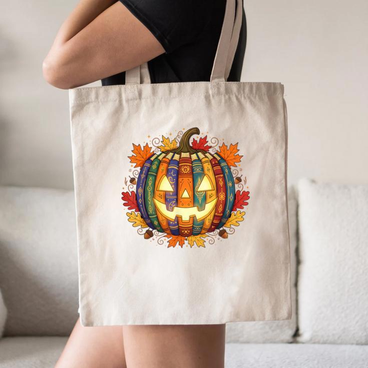 Fall Pumpkin Book Lover Spooky Librarian Teacher Halloween Canvas Tote Bag, novelty gifts, funny gifts Fall Pumpkin Book Lover Spooky Librarian Teacher Halloween Canvas Tote Bag, novelty gifts, funny gifts