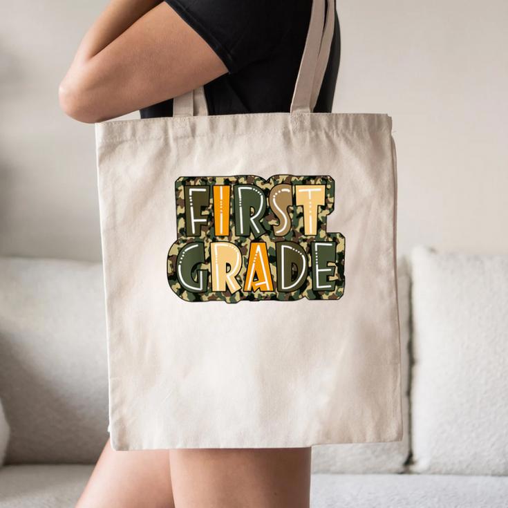 First 1St Grade Camo Camouflage Boy Teacher Back To School Canvas Tote Bag, novelty gifts, funny gifts First 1St Grade Camo Camouflage Boy Teacher Back To School Canvas Tote Bag, novelty gifts, funny gifts