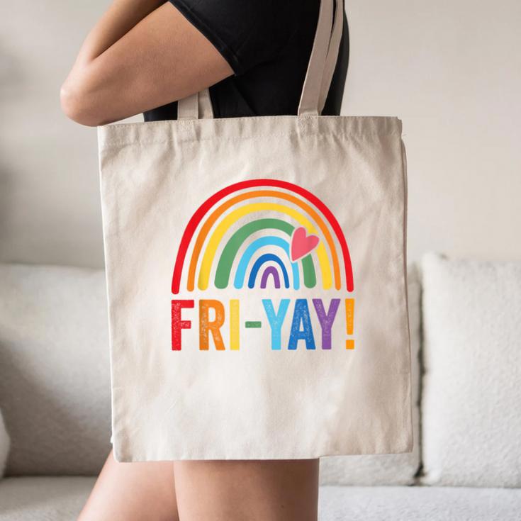 Fri-Yay Friyay Rainbow Colors Teacher Childrens Fun Designs Canvas Tote Bag, novelty gifts, funny gifts Fri-Yay Friyay Rainbow Colors Teacher Childrens Fun Designs Canvas Tote Bag, novelty gifts, funny gifts