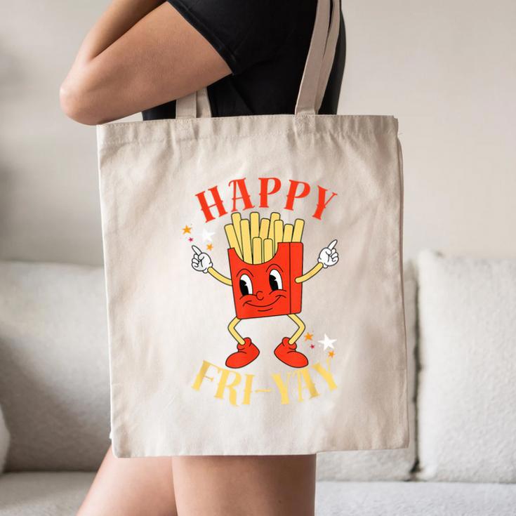 Fun Teacher Happy Fri Yay French Fries Friday Lovers Canvas Tote Bag, novelty gifts, funny gifts Fun Teacher Happy Fri Yay French Fries Friday Lovers Canvas Tote Bag, novelty gifts, funny gifts