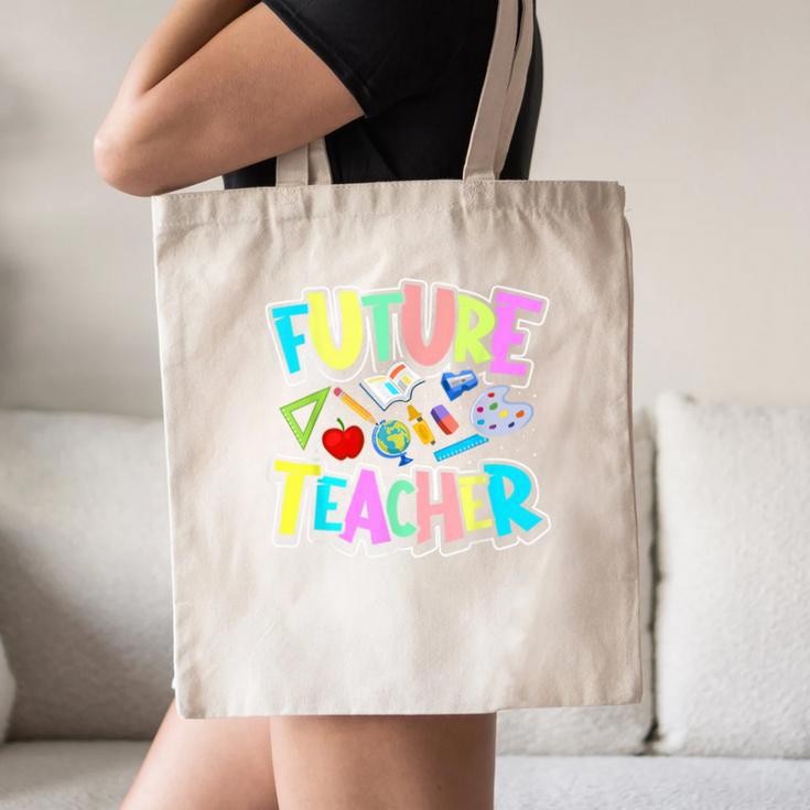 Future Teacher Kid's Career Canvas Tote Bag, novelty gifts, funny gifts