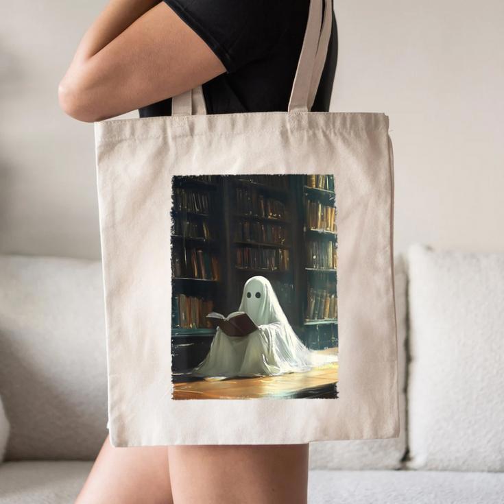 Ghost Library Halloween Book Reading Books Lover Teacher Canvas Tote Bag, novelty gifts, funny gifts Ghost Library Halloween Book Reading Books Lover Teacher Canvas Tote Bag, novelty gifts, funny gifts