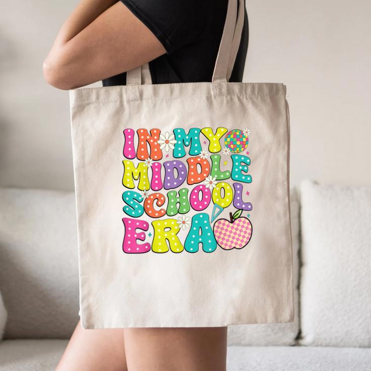 Groovy In My Middle School Era Back To School Teacher Canvas Tote Bag, novelty gifts, funny gifts Groovy In My Middle School Era Back To School Teacher Canvas Tote Bag, novelty gifts, funny gifts