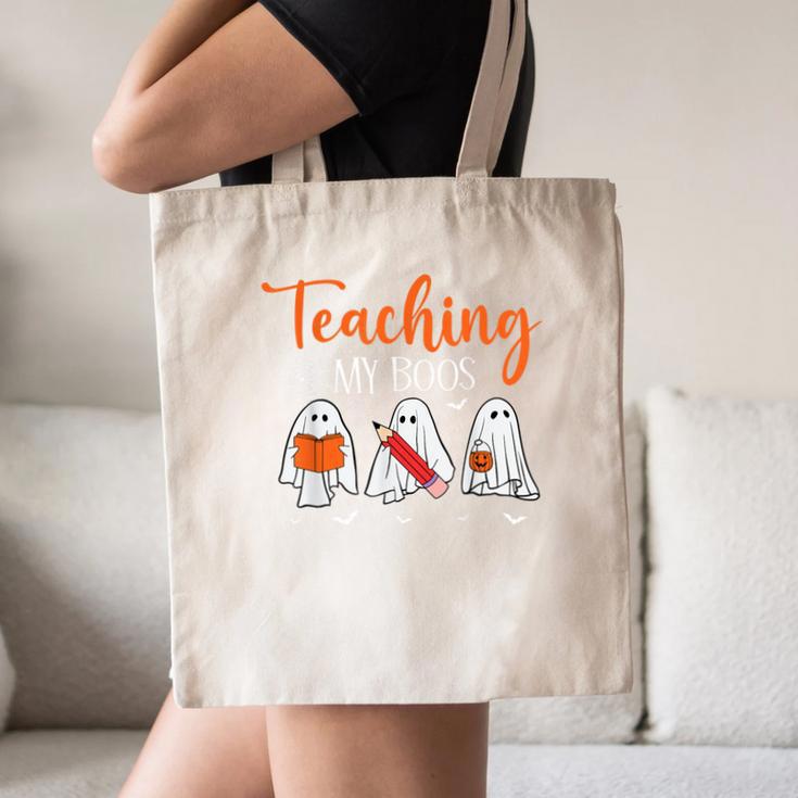 Halloween Ghost Teachers Teaching My Boos Costume Women Men Canvas Tote Bag, novelty gifts, funny gifts Halloween Ghost Teachers Teaching My Boos Costume Women Men Canvas Tote Bag, novelty gifts, funny gifts