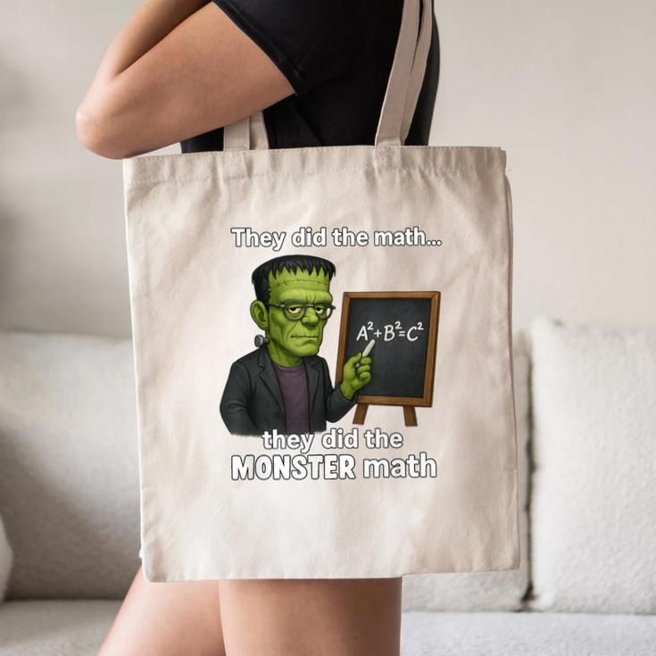 Halloween Monster Math Pun Teacher Humor Canvas Tote Bag, novelty gifts, funny gifts Halloween Monster Math Pun Teacher Humor Canvas Tote Bag, novelty gifts, funny gifts