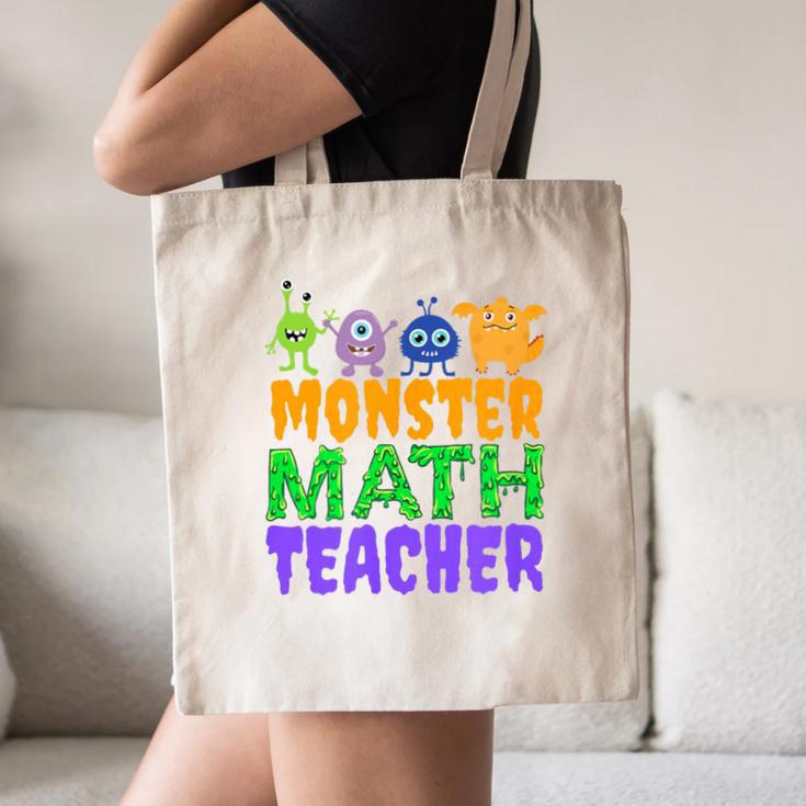 Halloween Monster Math Teacher Men Women Canvas Tote Bag, novelty gifts, funny gifts Halloween Monster Math Teacher Men Women Canvas Tote Bag, novelty gifts, funny gifts