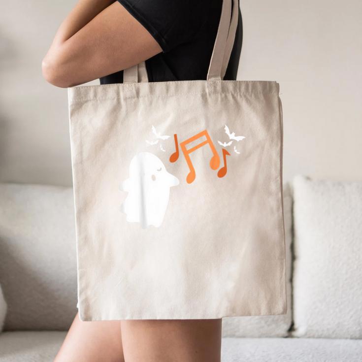 Halloween Music Note Ghost Teacher Fall Musical Instrument Canvas Tote Bag, novelty gifts, funny gifts Halloween Music Note Ghost Teacher Fall Musical Instrument Canvas Tote Bag, novelty gifts, funny gifts