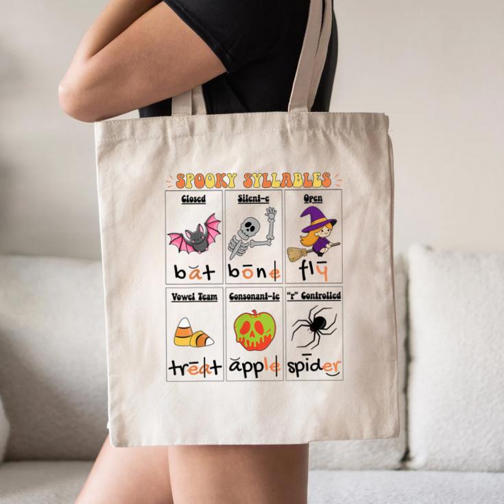 Halloween Reading Spooky Syllables Teacher Vintage Canvas Tote Bag, novelty gifts, funny gifts Halloween Reading Spooky Syllables Teacher Vintage Canvas Tote Bag, novelty gifts, funny gifts