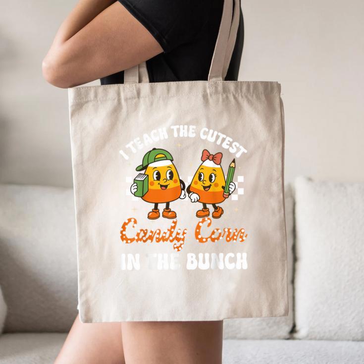 Halloween Teacher Cutest Candy Corn Groovy Spooky Teachers Canvas Tote Bag, novelty gifts, funny gifts Halloween Teacher Cutest Candy Corn Groovy Spooky Teachers Canvas Tote Bag, novelty gifts, funny gifts