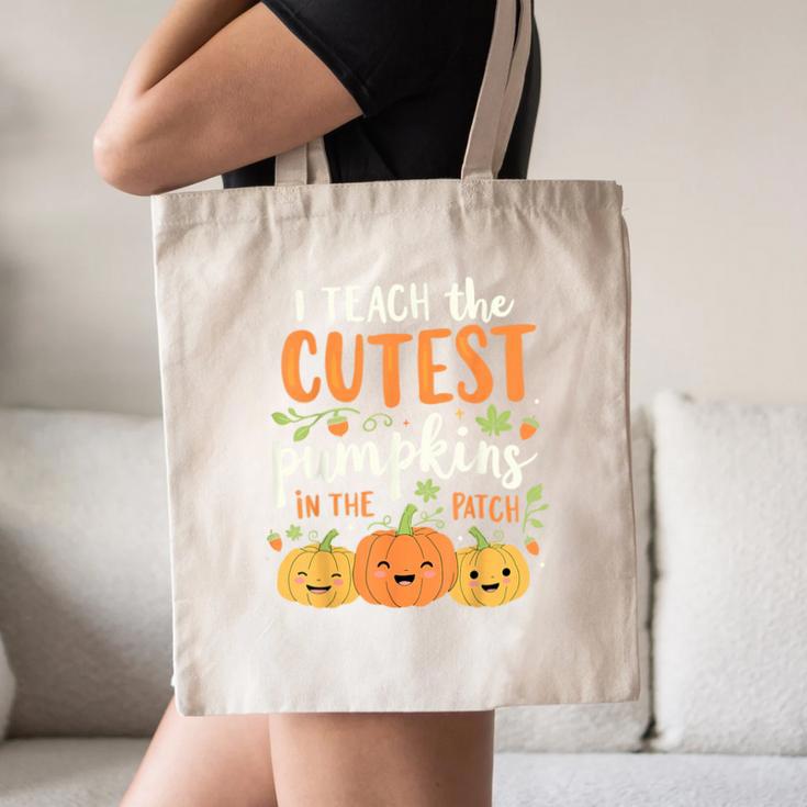 Halloween Teacher I Teach The Cutest Pumpkins In The Patch Canvas Tote Bag, novelty gifts, funny gifts Halloween Teacher I Teach The Cutest Pumpkins In The Patch Canvas Tote Bag, novelty gifts, funny gifts
