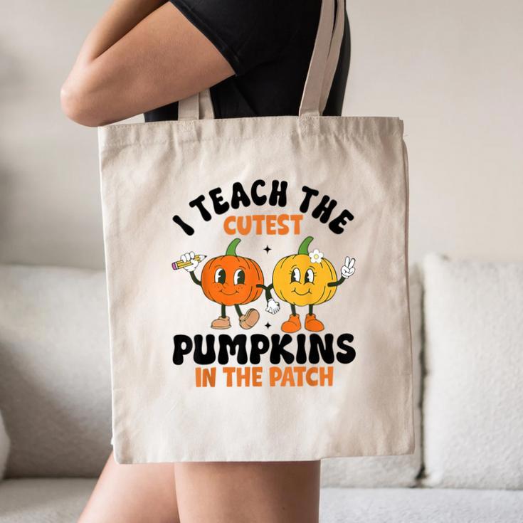 Halloween Teacher I Teach The Cutest Pumpkins In The Patch Canvas Tote Bag, novelty gifts, funny gifts Halloween Teacher I Teach The Cutest Pumpkins In The Patch Canvas Tote Bag, novelty gifts, funny gifts