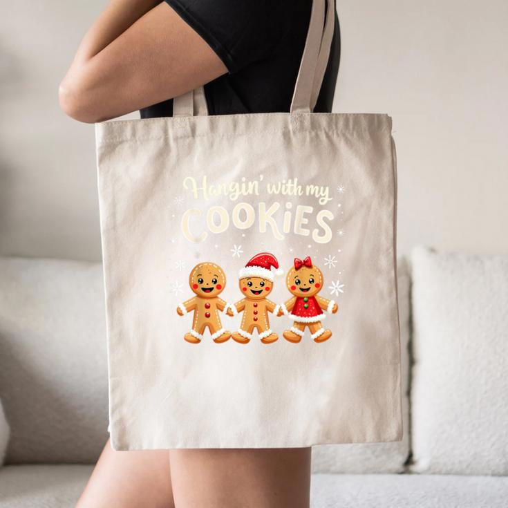 Hangin With My Cookies Gingerbread Christmas Teacher Canvas Tote Bag, novelty gifts, funny gifts Hangin With My Cookies Gingerbread Christmas Teacher Canvas Tote Bag, novelty gifts, funny gifts