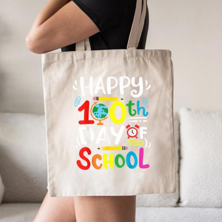 Happy 100th Day Of School 100 Days Of School Teacher Student Canvas Tote Bag, novelty gifts, funny gifts