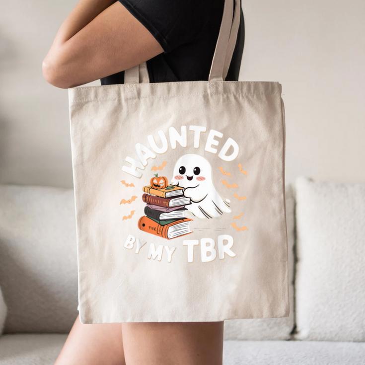 Haunted By My TBR Cute Ghost Book Reading Teacher Halloween Canvas Tote Bag, novelty gifts, funny gifts Haunted By My TBR Cute Ghost Book Reading Teacher Halloween Canvas Tote Bag, novelty gifts, funny gifts