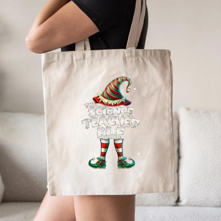 I'm The Science Teacher Elf Family Matching Group Christmas Canvas Tote Bag, novelty gifts, funny gifts