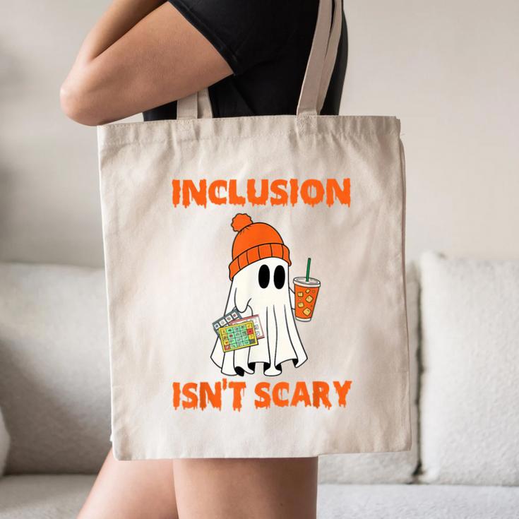 Inclusion Isn't Scary Shirt Halloween SLP Sped Teacher Canvas Tote Bag, novelty gifts, funny gifts