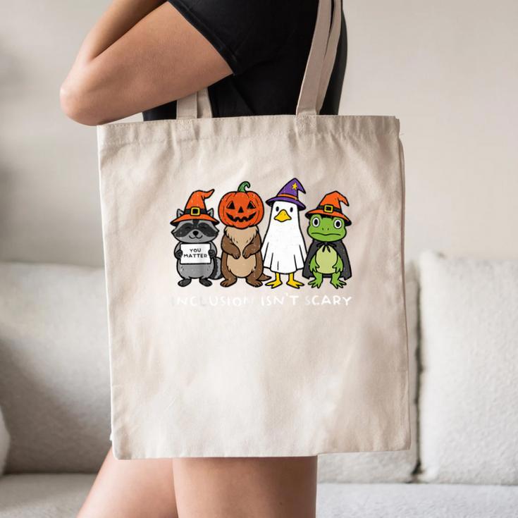 Inclusion Isn't Scary SLP Halloween Sped Teacher Animal Canvas Tote Bag, novelty gifts, funny gifts Inclusion Isn't Scary SLP Halloween Sped Teacher Animal Canvas Tote Bag, novelty gifts, funny gifts