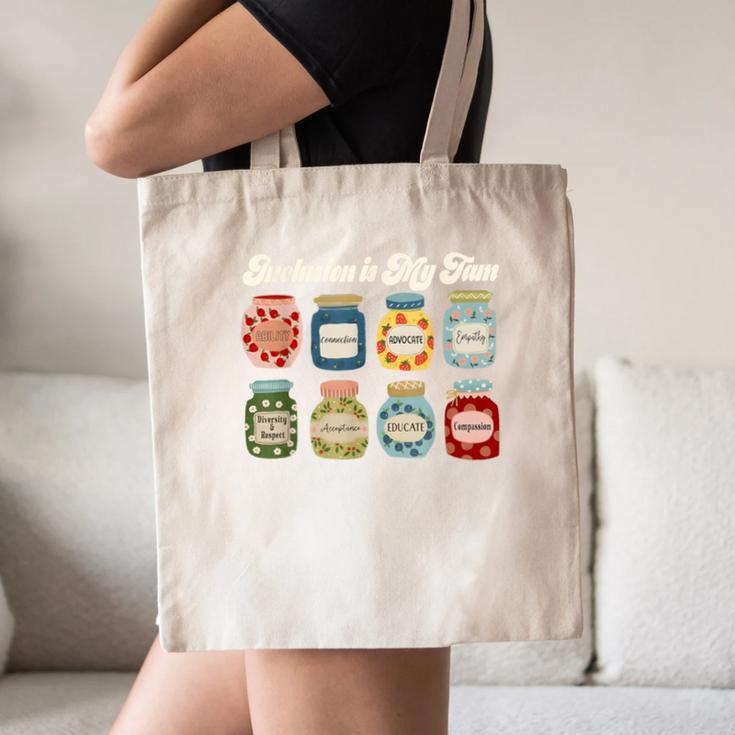 Inclusion Is My Jam Neurodiversity Special Education Teacher Canvas Tote Bag, novelty gifts, funny gifts